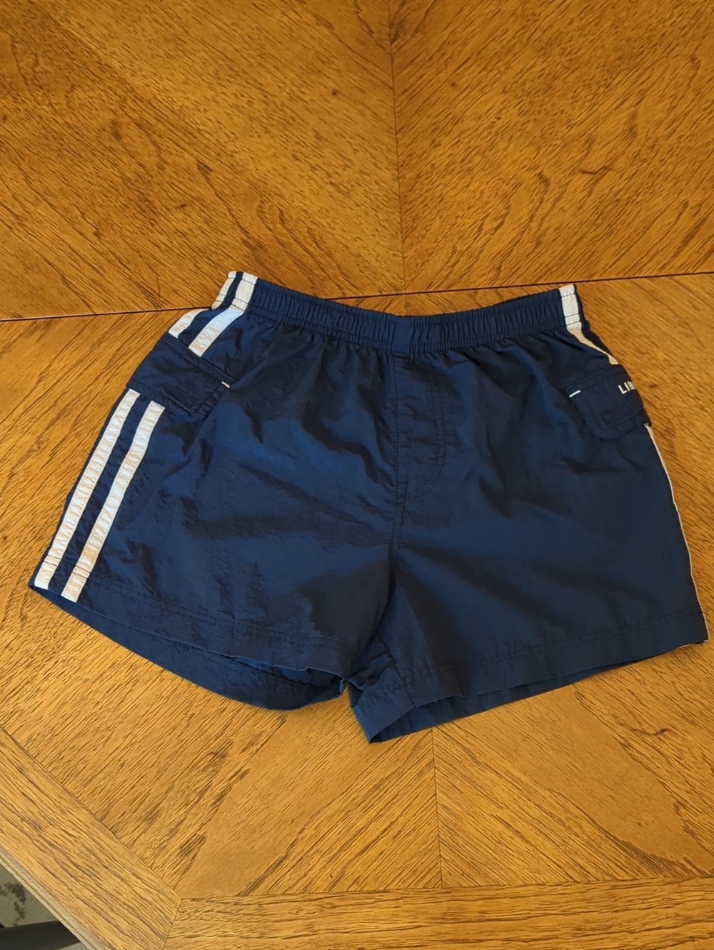 Vintage Limited Too Navy Blue Athletic Shorts with White Side Stripes